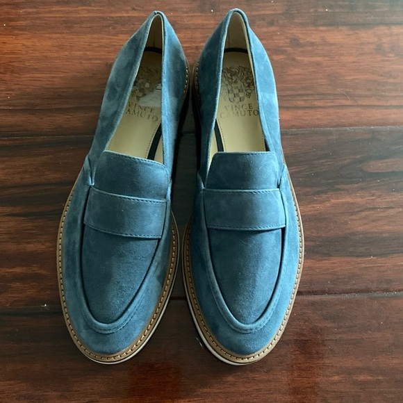 Vince Camuto Leather VC-Jorda Loafer Women S 7.5M /38 Grey Suede .(X-9) - Picture 1 of 8